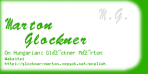 marton glockner business card
